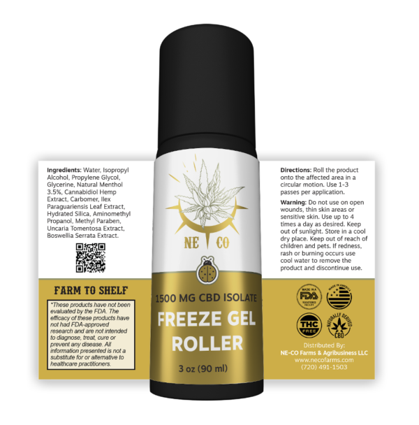 Freeze Gel Roller 2,500mg CBD With Menthol  – Full Spectrum - Image 2